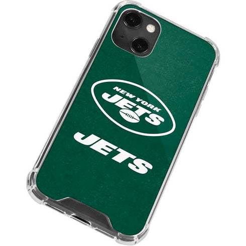 NFL New York Jets Distressed iPhone 13 Mini Clear Case