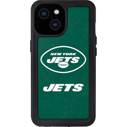 NFL New York Jets Distressed iPhone 13 Mini Waterproof Case