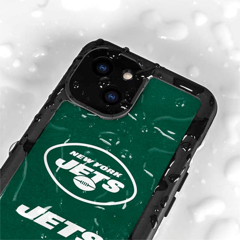 NFL New York Jets Distressed iPhone 13 Mini Waterproof Case