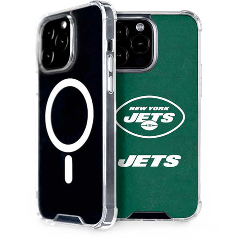 NFL New York Jets Distressed iPhone 13 Pro Max MagSafe Case