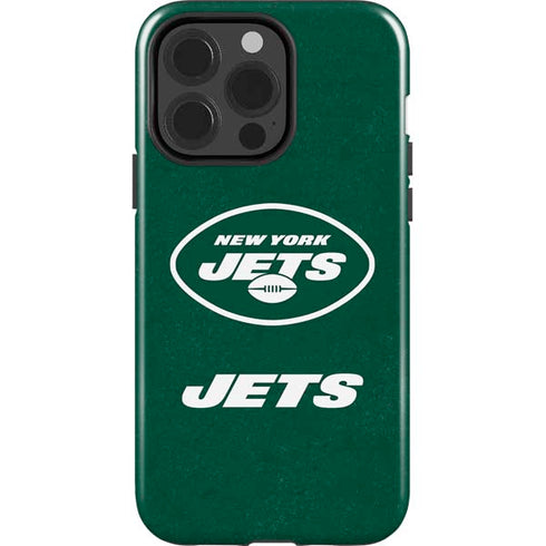 NFL New York Jets Distressed iPhone 15 Pro Impact Case