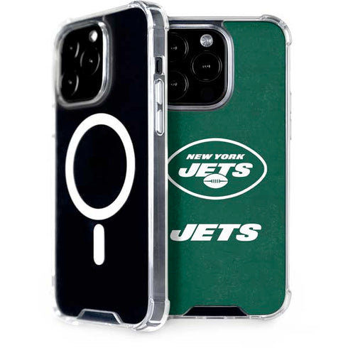 NFL New York Jets Distressed iPhone 14 Pro MagSafe Case