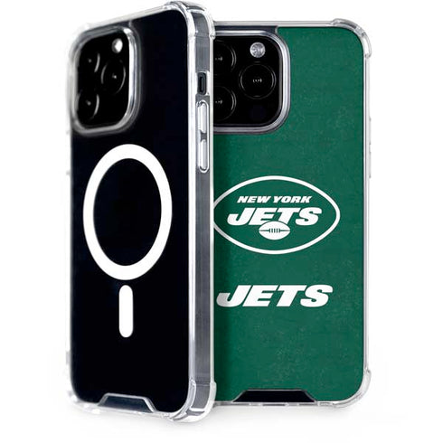 NFL New York Jets Distressed iPhone 15 Pro Max MagSafe Case