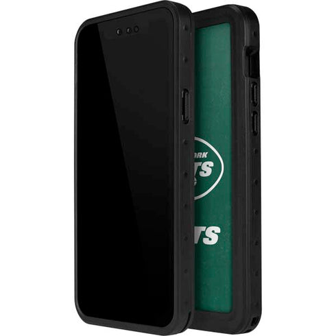 NFL New York Jets Distressed iPhone 14 Pro Max Waterproof Case