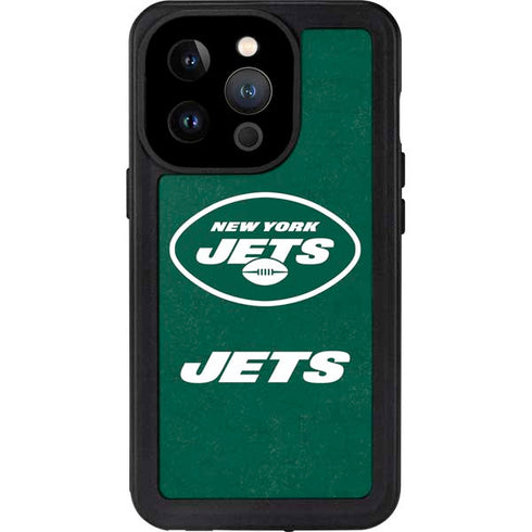 NFL New York Jets Distressed iPhone 14 Pro Waterproof Case