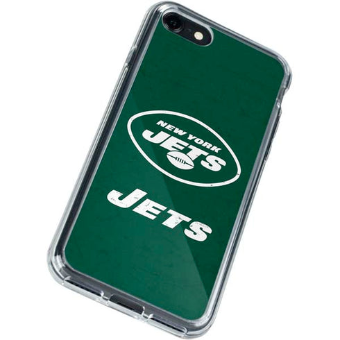 NFL New York Jets Distressed iPhone SE (2nd & 3rd Gen) Clear Case