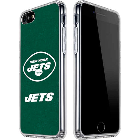 NFL New York Jets Distressed iPhone SE (2nd & 3rd Gen) Clear Case