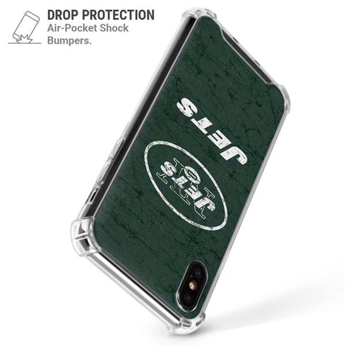 NFL New York Jets Distressed iPhone X/XS Clear Case