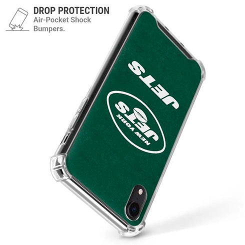 NFL New York Jets Distressed iPhone XR Clear Case