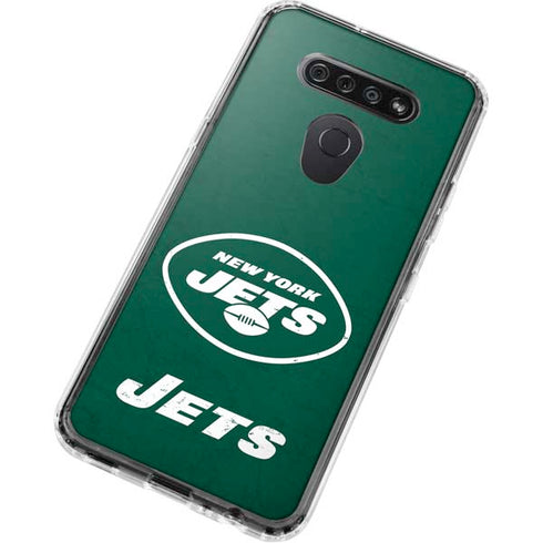 NFL New York Jets Distressed LG K51/Q51 Clear Case