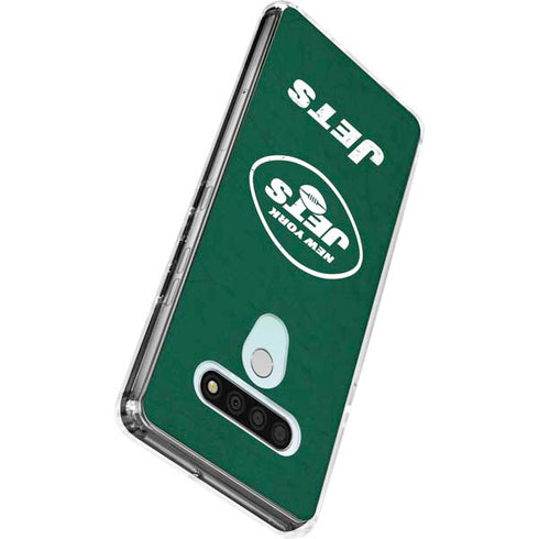 NFL New York Jets Distressed LG Stylo 6 Clear Case