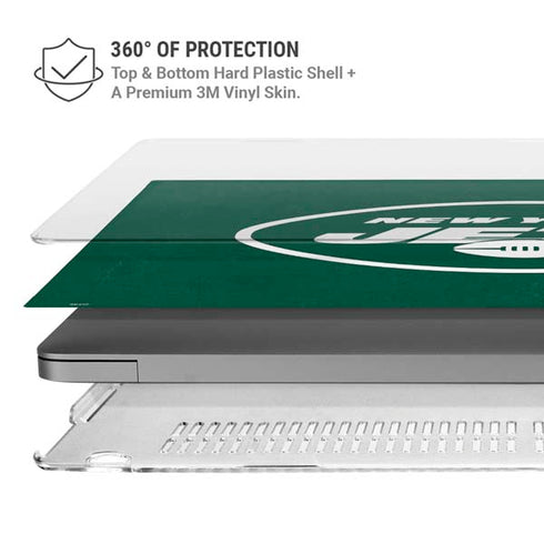 NFL New York Jets Distressed MacBook Pro 16in (2021-25) Case plus Skin