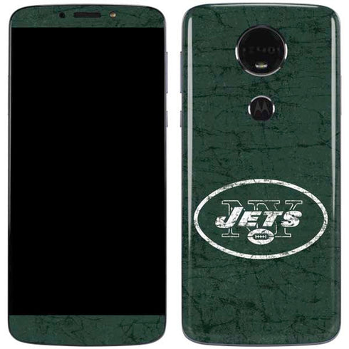 NFL New York Jets Distressed Moto E5 Plus Skin