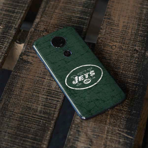 NFL New York Jets Distressed Moto E5 Plus Skin