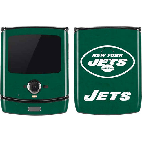 NFL New York Jets Distressed Motorola RAZR Skin