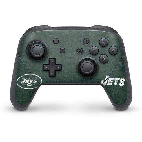 NFL New York Jets Distressed Nintendo Switch Pro Controller Skin