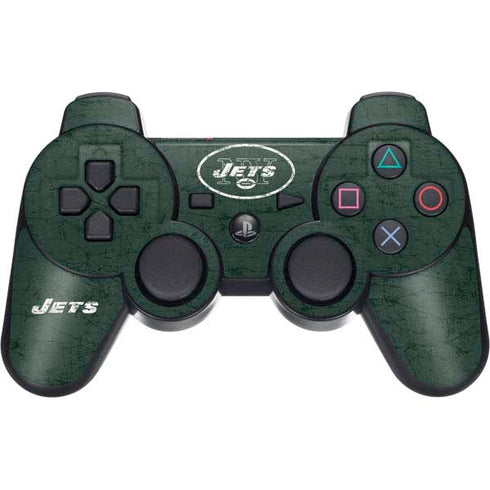 NFL New York Jets Distressed PS3 Dual Shock wireless controller Skin