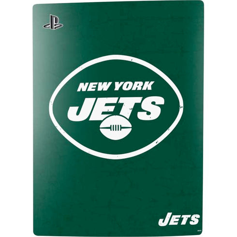 NFL New York Jets Distressed PS5 Console Skin