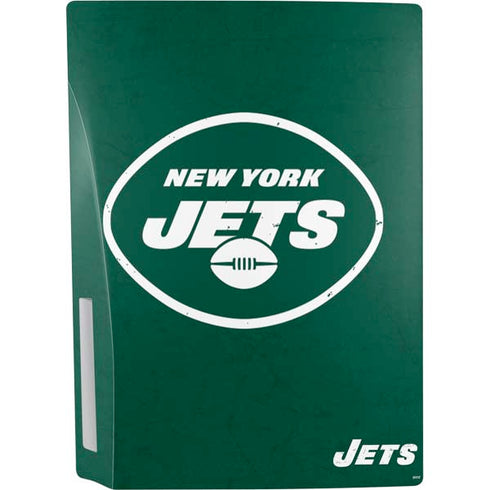 NFL New York Jets Distressed PS5 Console Skin