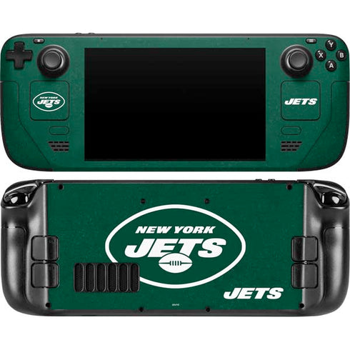 NFL New York Jets Distressed Steam Deck Handheld Gaming Computer Skin