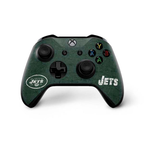NFL New York Jets Distressed Xbox One X Controller Skin
