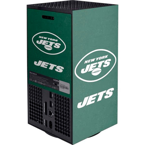 NFL New York Jets Distressed Xbox Series X Console Skin