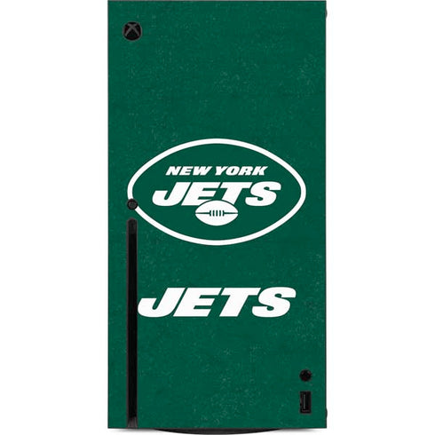 NFL New York Jets Distressed Xbox Series X Console Skin
