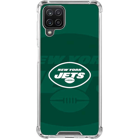 NFL New York Jets Double Vision Galaxy A12 Clear Case
