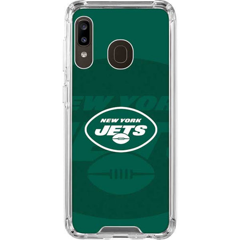 NFL New York Jets Double Vision Galaxy A30 Clear Case