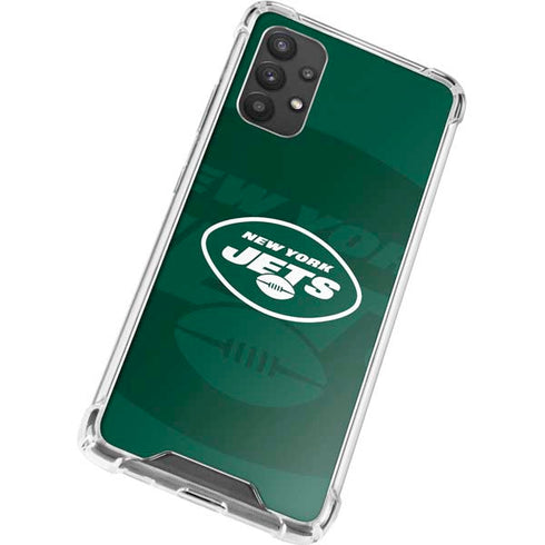 NFL New York Jets Double Vision Galaxy A32 5G Clear Case