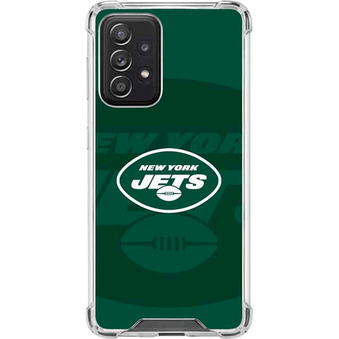 NFL New York Jets Double Vision Galaxy A52 5G Clear Case