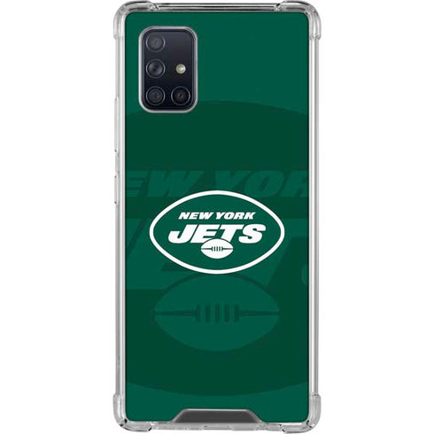 NFL New York Jets Double Vision Galaxy A71 5G Clear Case
