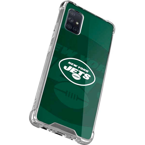 NFL New York Jets Double Vision Galaxy A71 5G Clear Case