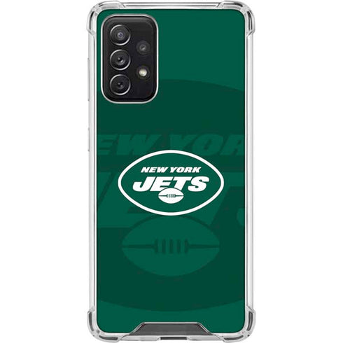 NFL New York Jets Double Vision Galaxy A72 5G Clear Case