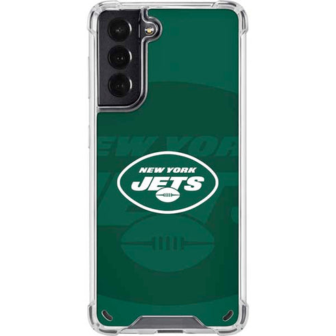 NFL New York Jets Double Vision Galaxy S21 5G Clear Case