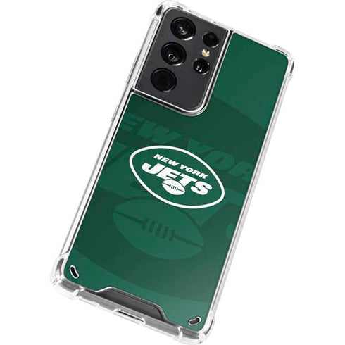 NFL New York Jets Double Vision Galaxy S21 Ultra 5G Clear Case