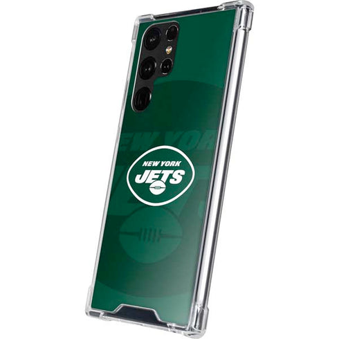NFL New York Jets Double Vision Galaxy S22 Ultra Clear Case