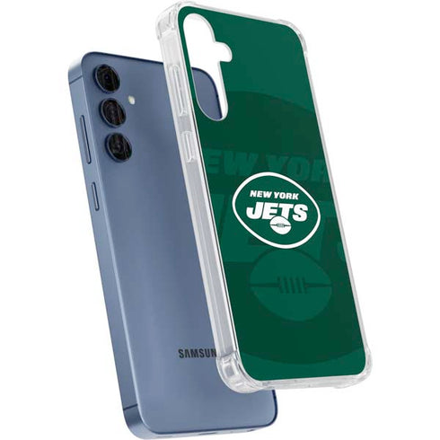 NFL New York Jets Double Vision Galaxy S24 Clear Case
