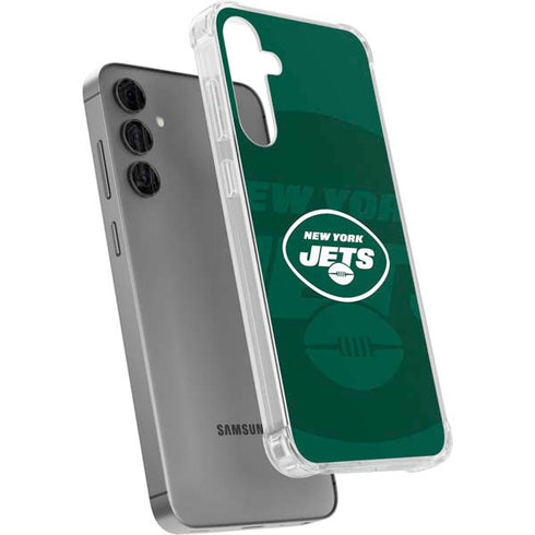 NFL New York Jets Double Vision Galaxy S24 Plus Clear Case