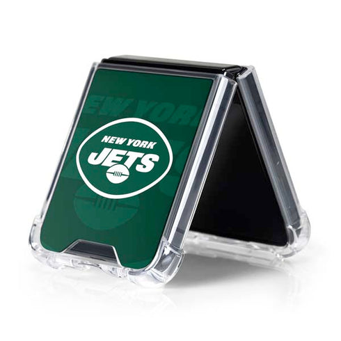 NFL New York Jets Double Vision Galaxy Z Flip5 5G Clear Case