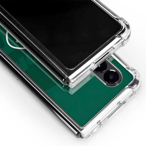 NFL New York Jets Double Vision Galaxy Z Fold4 5G Clear Case