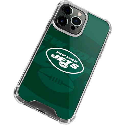 NFL New York Jets Double Vision iPhone 14 Pro Clear Case
