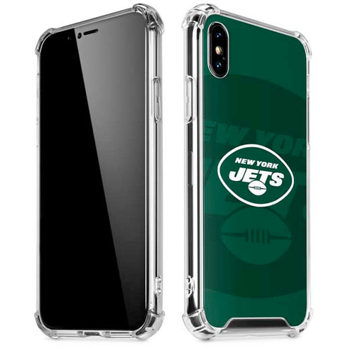 NFL New York Jets Double Vision iPhone XS Max Clear Case