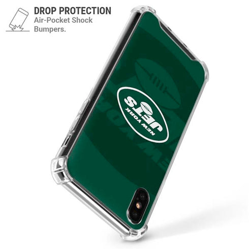 NFL New York Jets Double Vision iPhone XS Max Clear Case