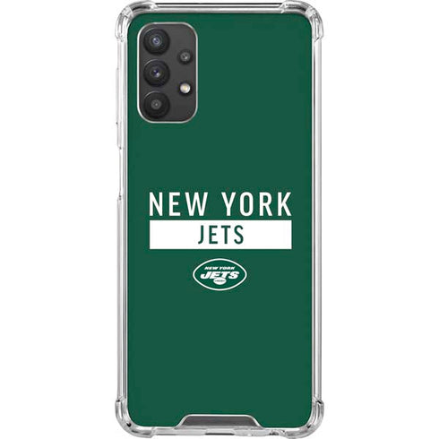 NFL New York Jets Green Performance Series Galaxy A32 5G Clear Case