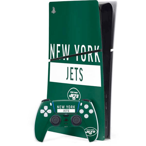 NFL New York Jets Green Performance Series PS5 Slim Digital Edition Bundle Skin