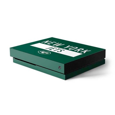NFL New York Jets Green Performance Series Xbox One X Console Skin