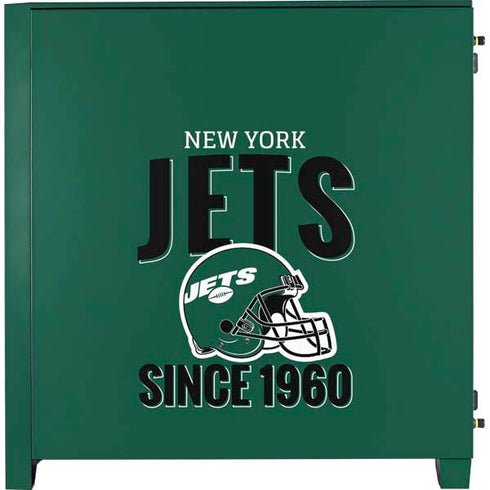 NFL New York Jets Helmet Corsair 4000D Tempered Glass Mid-Tower ATX Case Skin