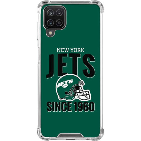 NFL New York Jets Helmet Galaxy A12 Clear Case