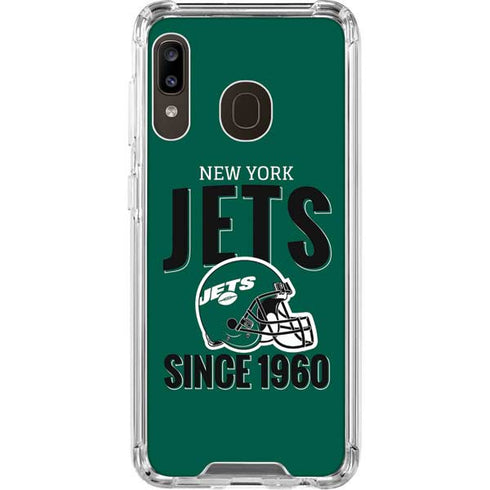 NFL New York Jets Helmet Galaxy A30 Clear Case